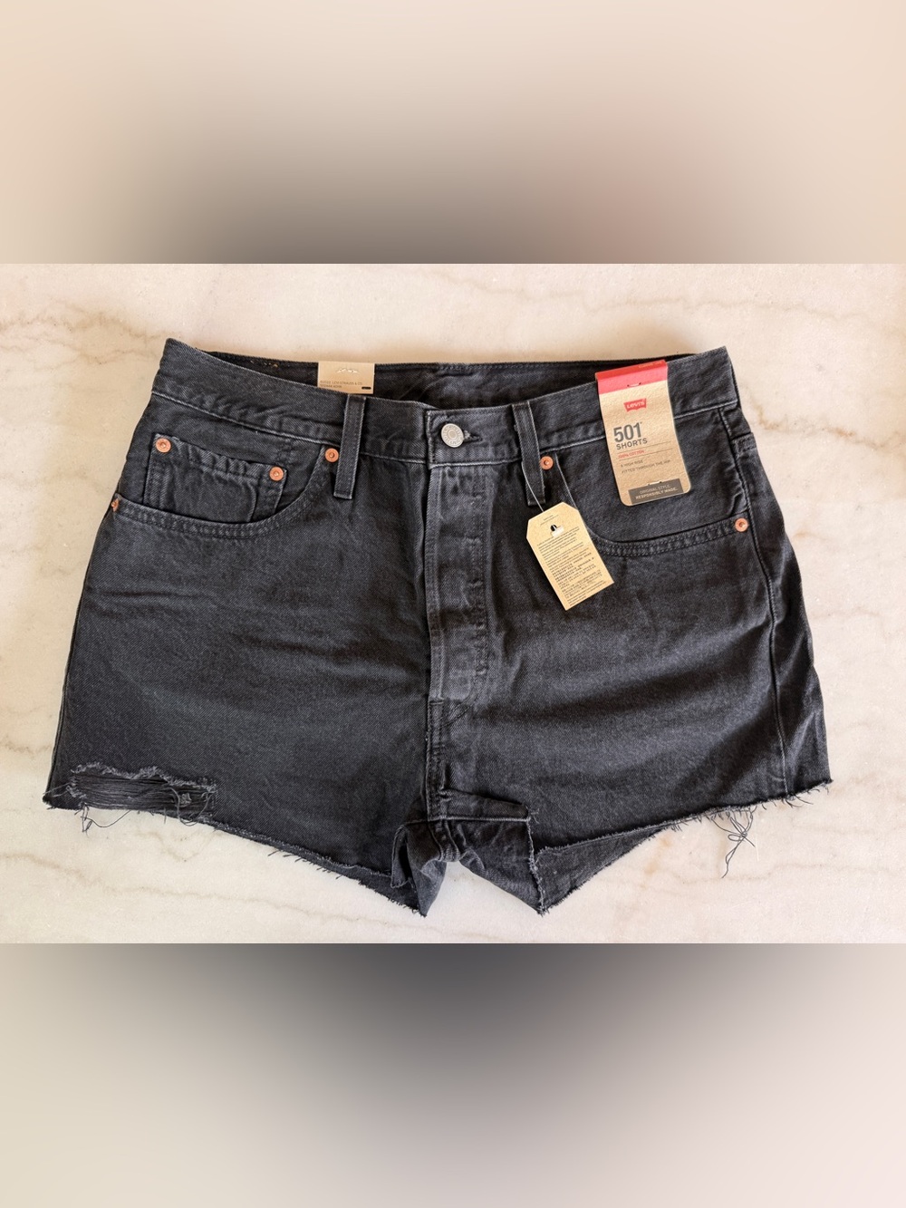 Levi's 501 Women's Black Denim Cutoff Shorts